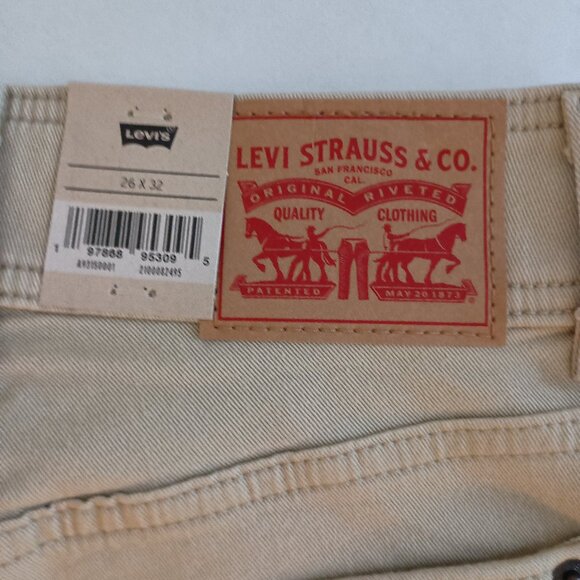 Levi’s 726 High Rise Flare Jeans Tan Size 26x32 NWT - Picture 8 of 16
